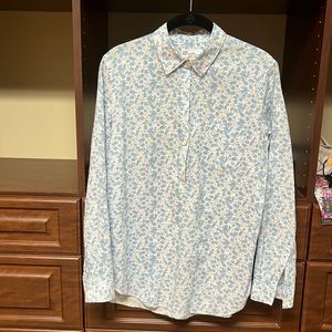 Gap women’s linen blend pull over blouse